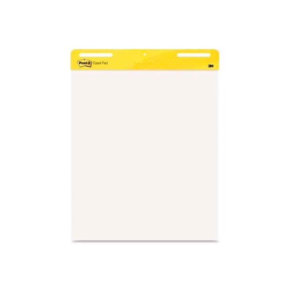3M Postit® SelfStick Plain White Easel Pads, 30 25x30 Sheets/Pad, 2